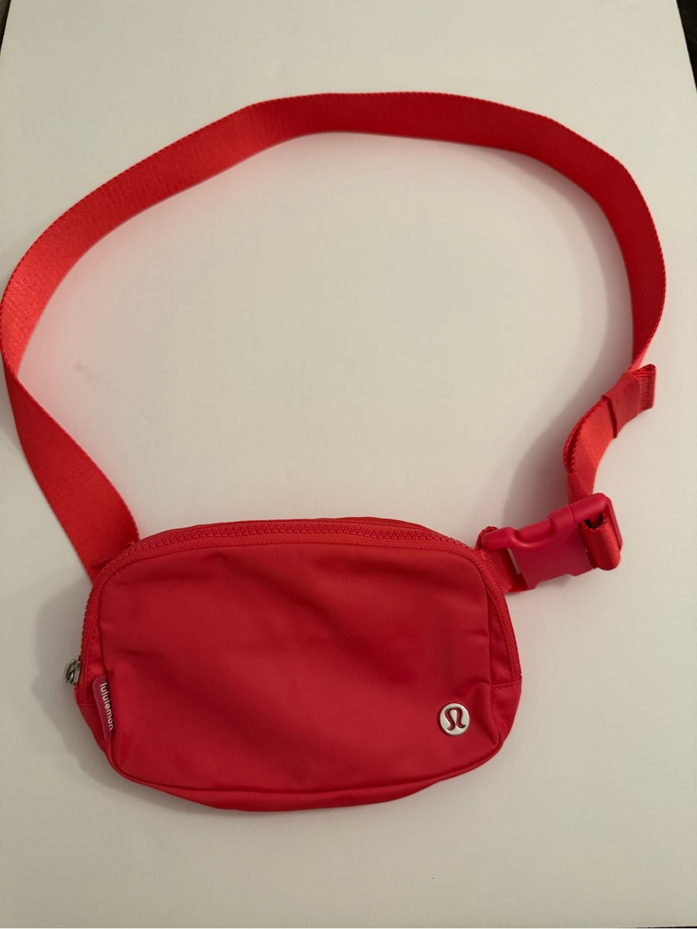 lululemon athletica red waist crossbody belt bag
